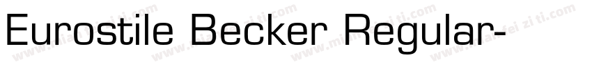 Eurostile Becker Regular字体转换
